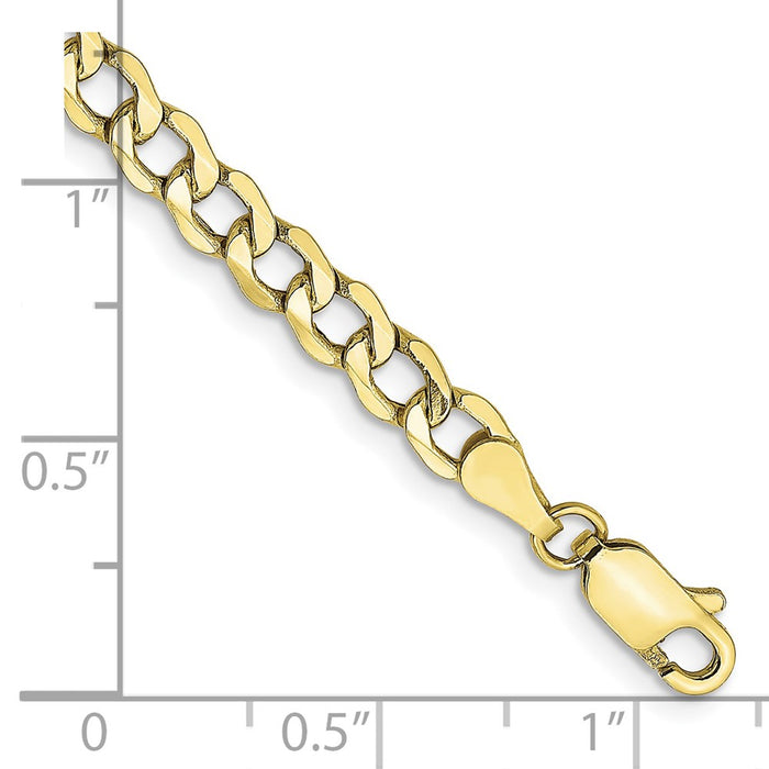 10k 4.3mm Semi-Solid Curb Link Chain-10BC107-7