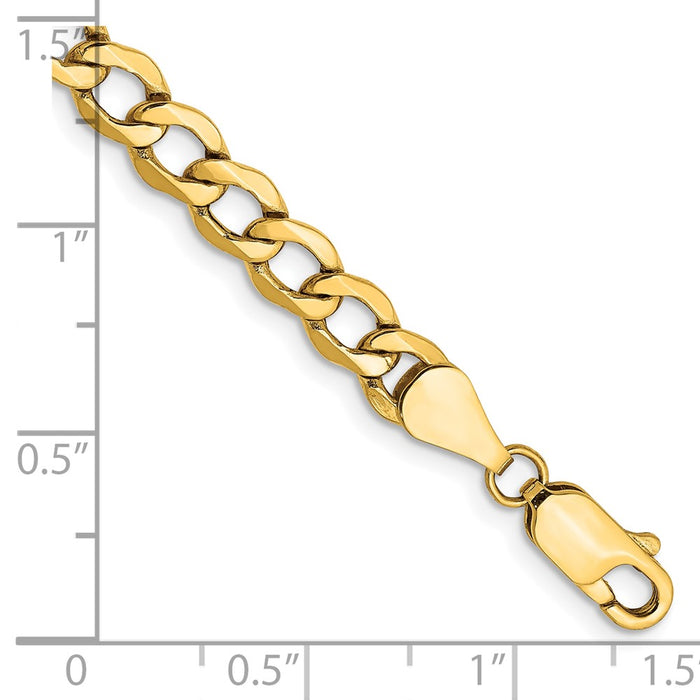 10k 5.25mm Semi-Solid Curb Link Chain-10BC108-7