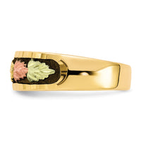 10k Tri-color Black Hills Gold Men's Antiqued Ring-10BH667