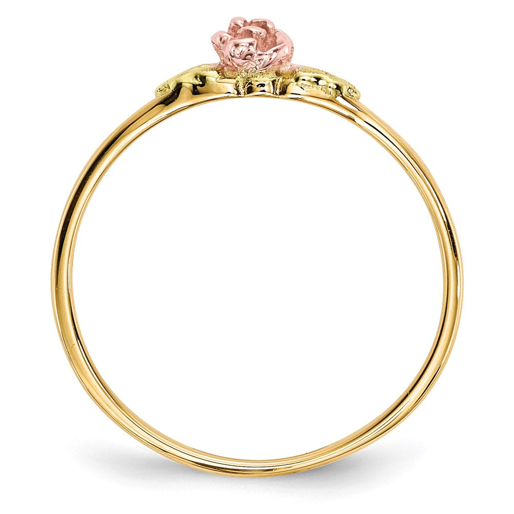 10k Tri-Color Black Hills Gold Rose Ring-10BH712