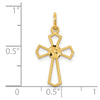 10k Yellow Cross Charm-10C299
