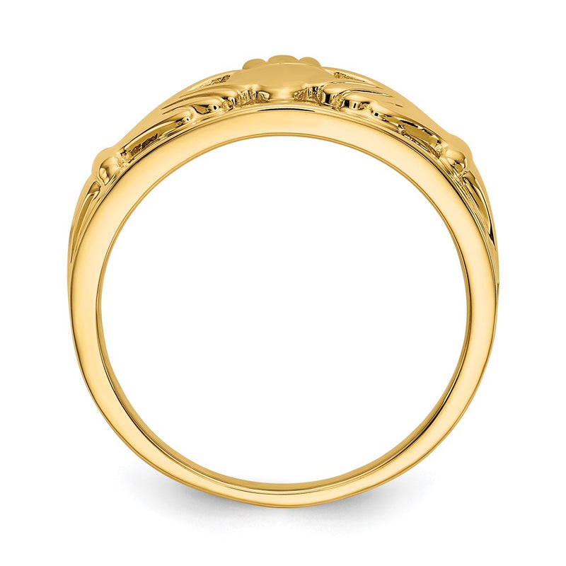 10k Polished Ladies Claddagh Ring-10D1857