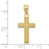 10K Small Satin Cross Pendant-10D4296