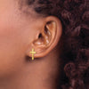 10k Budded Cross Earring-10ER19