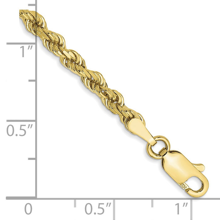 10k 3mm Diamond-cut Rope Chain-10K023-9