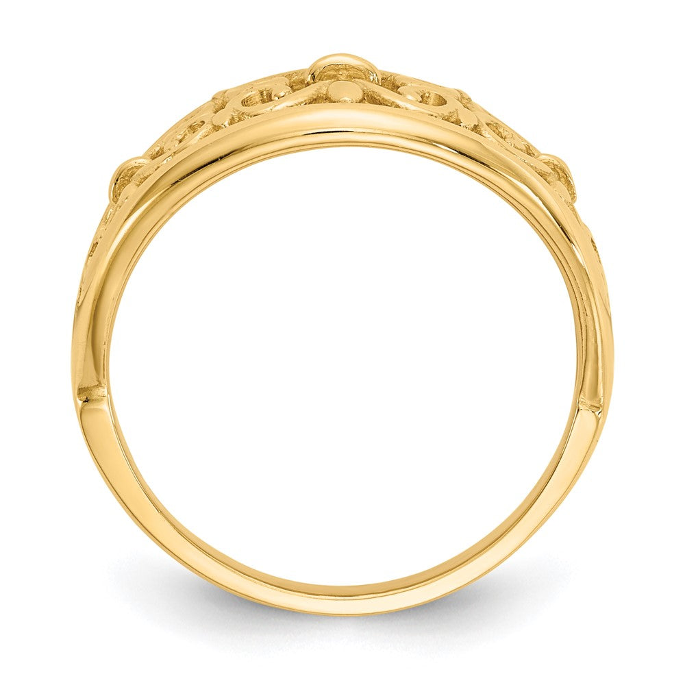 10K Fleur-De-Lis Tapered Ring-10K4606
