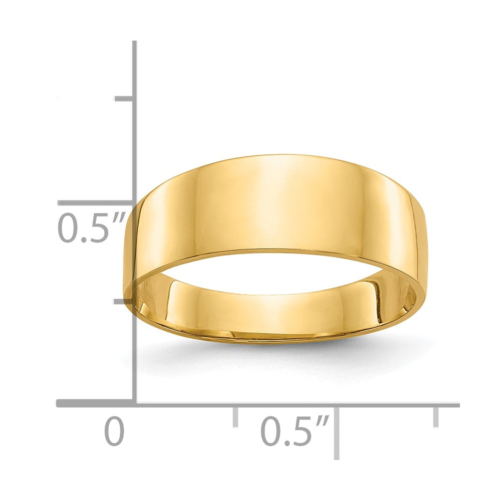 10K 3-6mm Flat-top Tapered Cigar Band Ring-10K4629