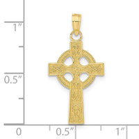 10k Celtic Cross w/Eternity Circle Pendant-10K5047