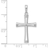 10K White Gold Polished and Cut-Out Cross-10K8421W