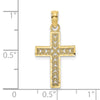 10k D/C Filigree Cross Pendant-10K8602