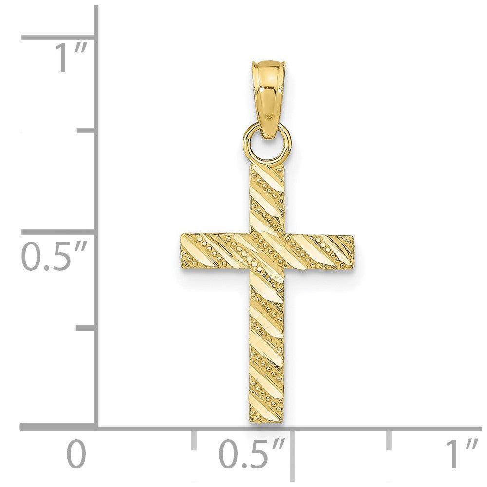 10k D/C Cross Pendant-10K9640