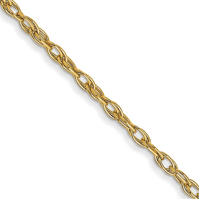 14K 16 inch Carded 1.35mm Cable Rope with Spring Ring Clasp Chain-10RY-16