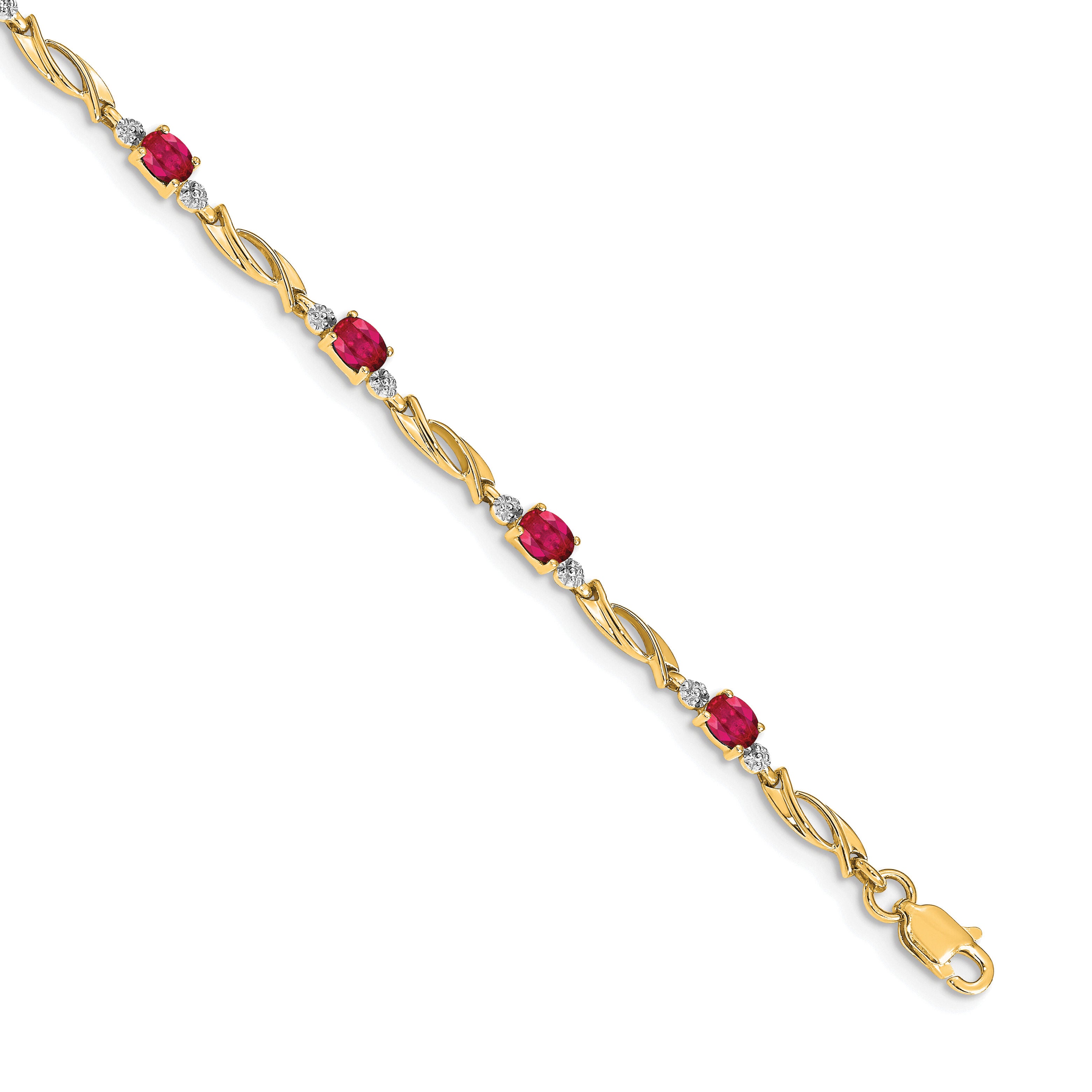 14k Diamond and Oval Ruby Bracelet-BM4476-RU-001-YA – Zhaveri Jewelers