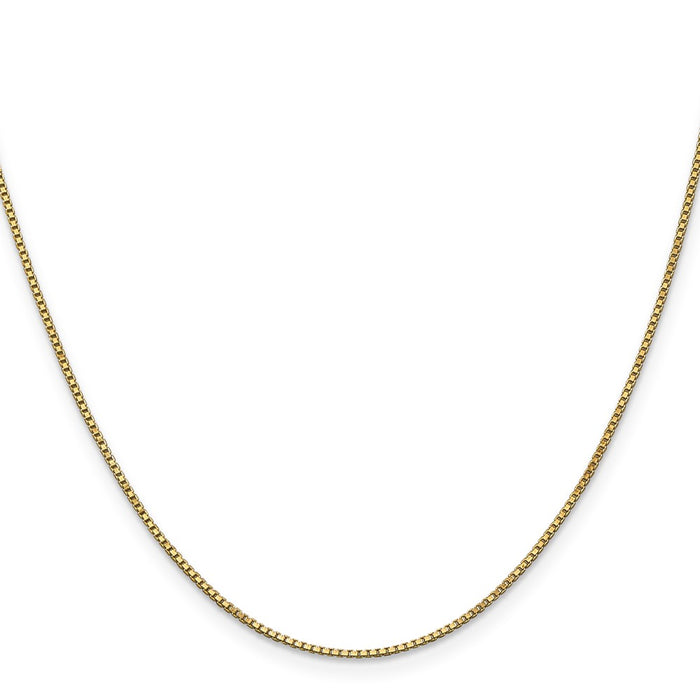 14K 28 inch 1mm Box with Lobster Clasp Chain-BOX100-28