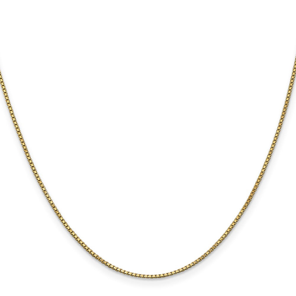14K 14 inch 1mm Box with Lobster Clasp Chain-BOX100-14 – Zhaveri