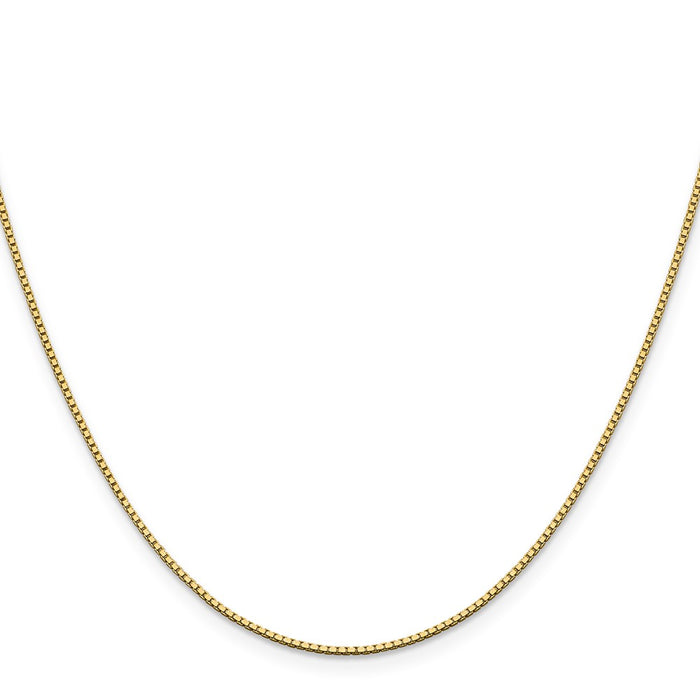 14K 20 inch 1.05mm Box with Lobster Clasp Chain-BOX105-20