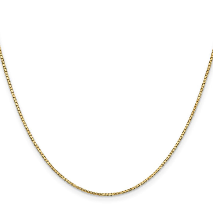 14K 24 inch 1.1mm Box with Lobster Clasp Chain-BOX110-24