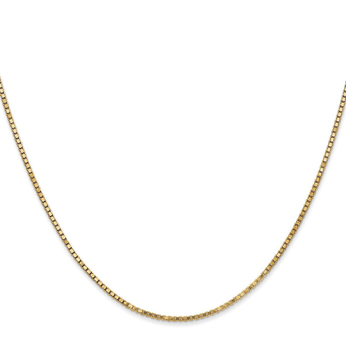 14K 30 inch 1.4mm Box with Lobster Clasp Chain-BOX125-30