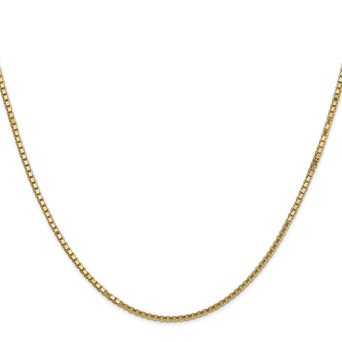 14K 30 inch 1.5mm Box with Lobster Clasp Chain-BOX150-30