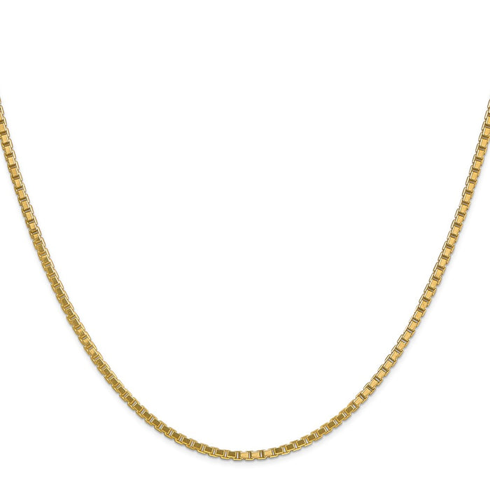 14K 20 inch 1.9mm Box with Lobster Clasp Chain-BOX200-20