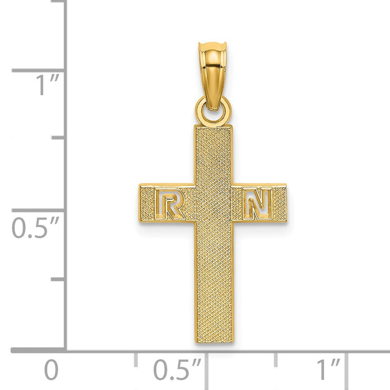 14k RN Cross Charm-D3481