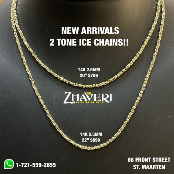 NEW ARRIVALS! 2 TONE ICE CHAINS!
