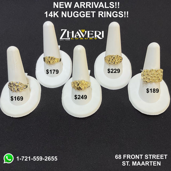 NEW ARRIVALS!! 14K NUGGET RINGS!