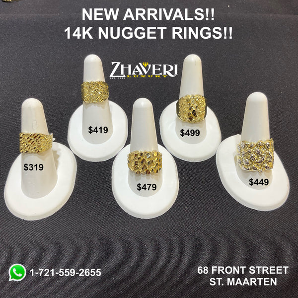 NEW ARRIVALS! 14K NUGGET RINGS!