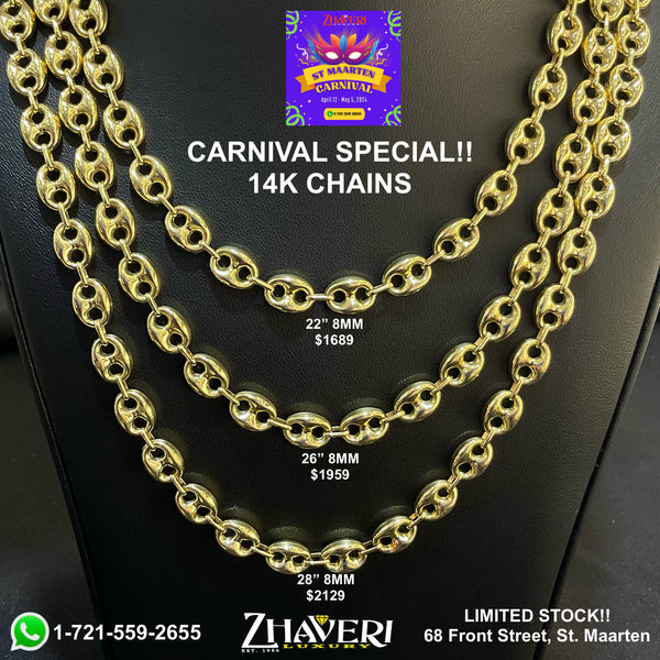 CARNIVAL SPECIALS!! 14K CHAINS