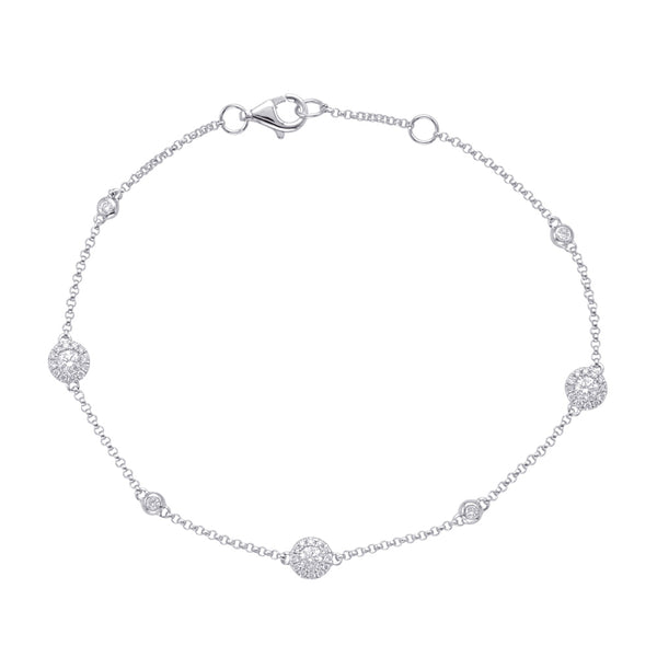 White Gold Diamond Bracelet - B4422WG