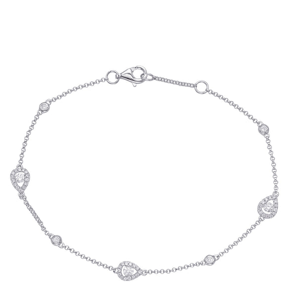 White Gold Diamond Bracelet - B4423WG