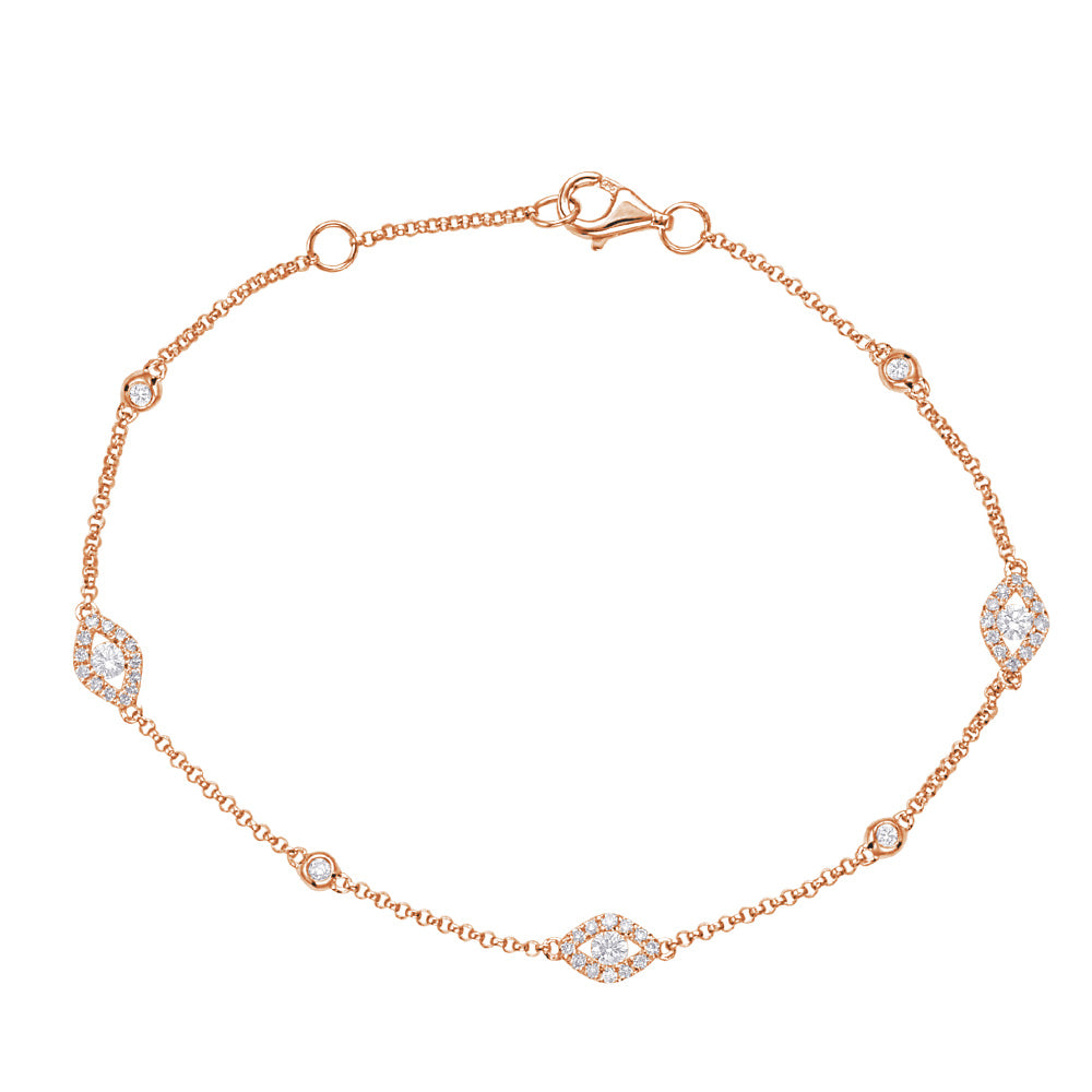 Rose Gold Diamond Bracelet - B4424RG