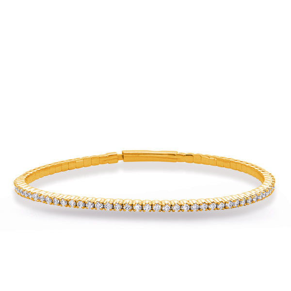 Yellow Gold Flexible Bangle Bracelet - B4456-1.7MYG