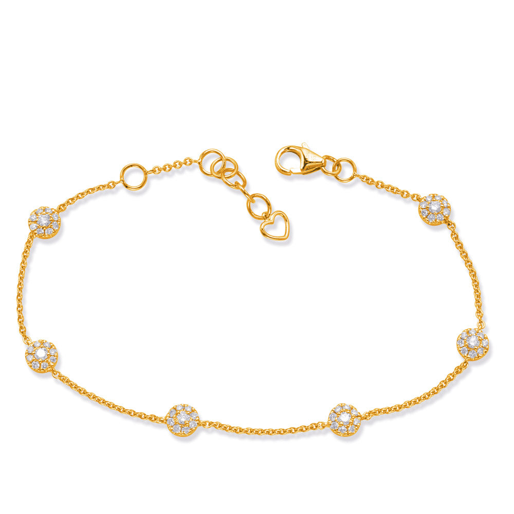 Yellow Gold Diamond Bracelet - B4465YG