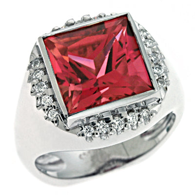 Pink Tourmaline & Diamond Ring - C5647-PTWG