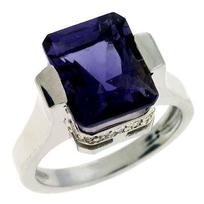Iolite & Diamond Ring - C5669-IWG