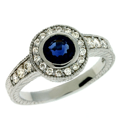 Sapphire & Diamond Ring - C5748-SWG