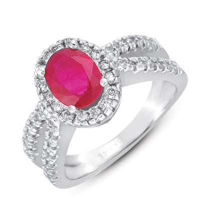 Ruby & Diamond Ring - C5766-RWG