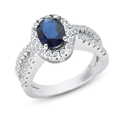 Sapphire & Diamond Ring - C5766-SWG