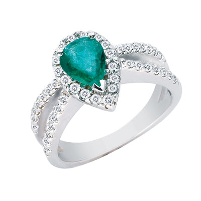 Emerald & Diamond Ring - C5767-EWG