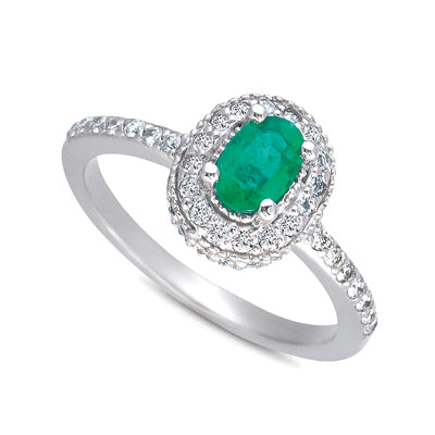 Emerald & Diamond Ring - C5768-EWG