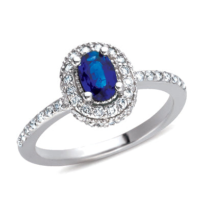 Sapphire & Diamond Ring - C5768-SWG