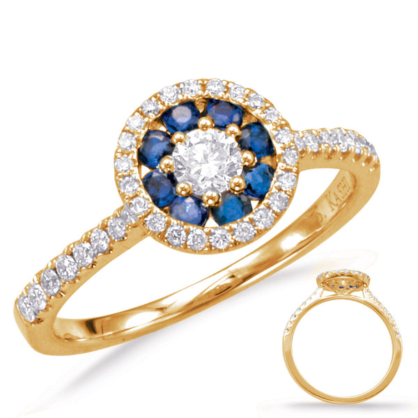 Yellow Gold Sapphire & Diamond Ring - C5777-SYG