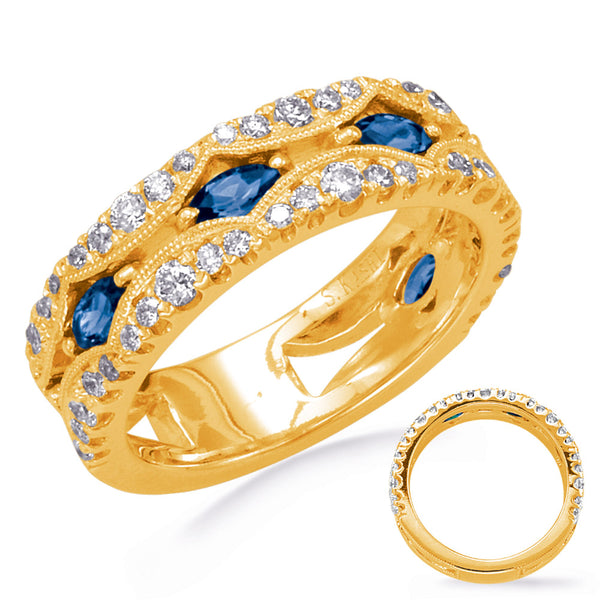Yellow Gold Sapphire & Diamond Ring - C5783-SYG