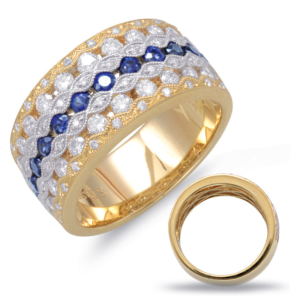 Yellow & White Sapphire & Diamond Ring - C5784-SYW