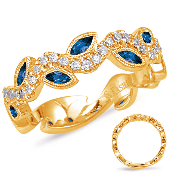 Yellow Gold Sapphire & Diamond Ring - C5786-SYG