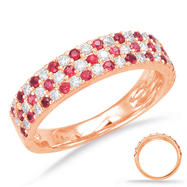 Rose Gold Ruby & Diamond Ring - C5789-RRG