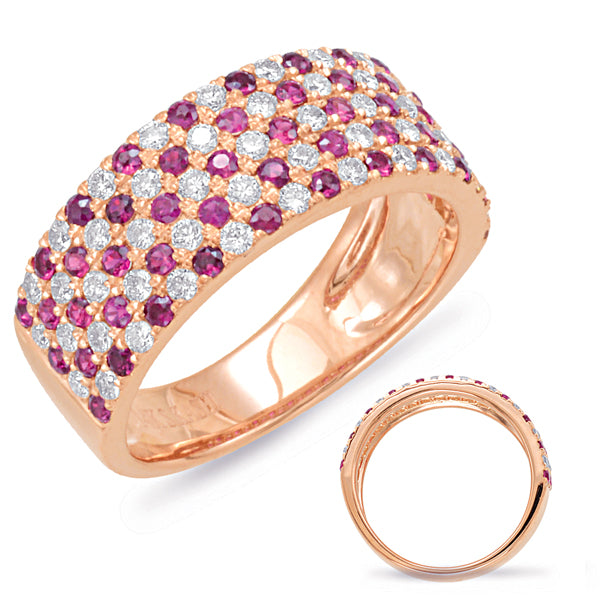 Rose Gold Ruby & Diamond Ring - C5790-RRG
