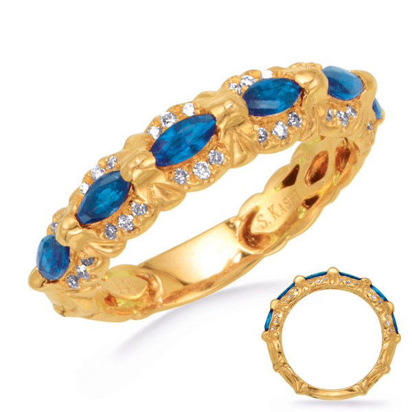 Yellow Gold Sapphire & Diamond Ring - C5797-SYG