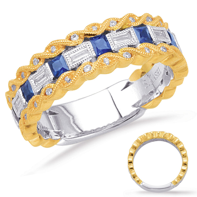 Yellow & White Sapphire & Diamond Ring - C5806-SYW